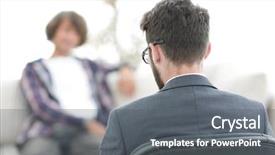  Presentation with lawyer client - Cool new PPT layouts with confidential - lawyer advises his client back backdrop and a gray colored foreground