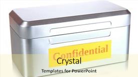  Presentation with information - Audience pleasing PPT theme consisting of confidential information in silvery box backdrop and a  colored foreground