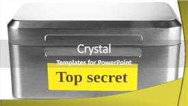  Presentation with information technolgy security - Theme consisting of confidential information in silvery box background and a dark gray colored foreground