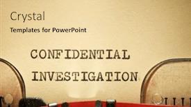  Presentation with investigation - PPT theme consisting of confidential-investigation-text-written and a lemonade colored foreground