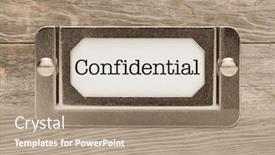  Presentation with frame - Colorful presentation enhanced with confidential-metal-file-label-frame backdrop and a coral colored foreground