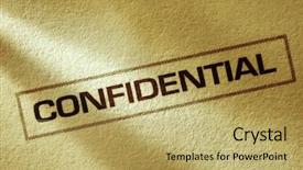  Presentation with lighting - PPT theme consisting of confidential printed on textured paper background and a yellow colored foreground