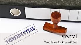  Presentation with stamp - Slides featuring confidential stamp on white paper background and a lemonade colored foreground