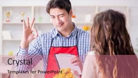  Presentation with flower dome in singapore - Audience pleasing theme consisting of confirmation - flower shop assistant selling flowers backdrop and a coral colored foreground