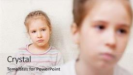  Presentation with family problems - Presentation theme consisting of sisters quarreled problems in family background and a lemonade colored foreground