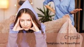  Presentation with abuse child - Theme enhanced with conflict-between-mother-and-child background and a coral colored foreground