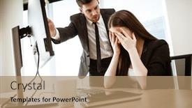  Presentation with conflict - Colorful PPT theme enhanced with conflict-crisis-and-dismissal backdrop and a coral colored foreground