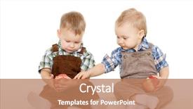  Presentation with white healthy food - Beautiful theme featuring conflict interest - two little boys with fresh backdrop and a coral colored foreground