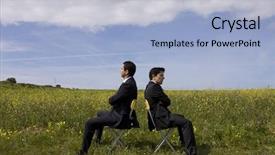  Presentation with conflict management - Presentation with conflict management - argue between two businessman background and a light blue colored foreground