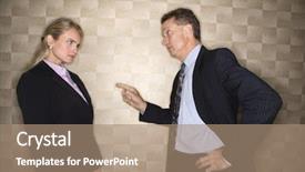  Presentation with aged - Audience pleasing PPT theme consisting of conflict management - caucasian middle-aged businessman pointing backdrop and a coral colored foreground