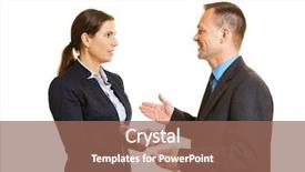  Presentation with two people talking - Colorful slides enhanced with conflict negotiation - communication with two talking business backdrop and a  colored foreground