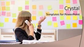  Presentation with young hackers in the concept - Audience pleasing PPT layouts consisting of conflict negotiation - young beautiful businesslady in conflicting backdrop and a  colored foreground