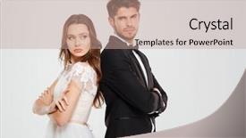  Presentation with conflict 3d - PPT theme consisting of conflict of couple white background background and a coral colored foreground