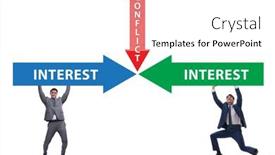  Presentation with conflict - Presentation with conflict-of-interest-concept background and a white colored foreground