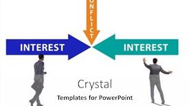  Presentation with conflict - Slide set featuring conflict-of-interest-concept background and a white colored foreground