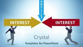  Presentation with conflict - PPT layouts consisting of conflict-of-interest-concept background and a sky blue colored foreground