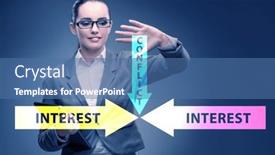  Presentation with conflict - Theme consisting of conflict-of-interest-concept background and a ocean colored foreground