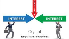  Presentation with conflict - PPT theme with conflict-of-interest-concept background and a white colored foreground