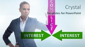  Presentation with conflict - PPT layouts consisting of conflict-of-interest-concept background and a sky blue colored foreground