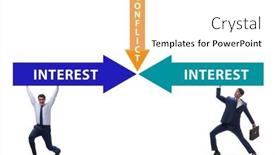  Presentation with conflict - Presentation enhanced with conflict-of-interest-concept background and a white colored foreground
