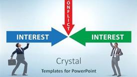  Presentation with conflict - Theme with conflict-of-interest-concept background and a sky blue colored foreground