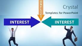  Presentation with conflict - PPT theme with conflict-of-interest-concept background and a sky blue colored foreground