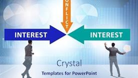  Presentation with conflict - Slides consisting of conflict-of-interest-concept background and a sky blue colored foreground