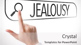  Presentation with conflict resolution - Colorful presentation theme enhanced with conflict resolution - jealousy written in search bar backdrop and a white colored foreground