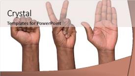  Presentation with conflict resolution - Audience pleasing PPT layouts consisting of conflict resolution - rock paper scissors hands isolated backdrop and a lemonade colored foreground