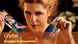  Presentation with conflict resolution - Presentation theme with conflict resolution - sad bride on unhappy wedding background and a tawny brown colored foreground