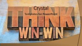  Presentation with win win - Beautiful PPT theme featuring conflict resolution - think win-win - word abstract backdrop and a coral colored foreground