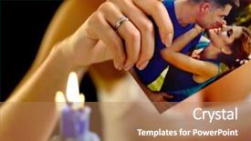  Presentation with crying heart - Slide set with conflict resolution - wedding memories broken heart woman background and a coral colored foreground