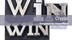  Presentation with win win - Presentation theme enhanced with conflict resolution - win-win strategy in mixed vintage background and a gray colored foreground