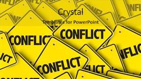 Presentation with conflict - PPT theme enhanced with conflict background and a gold colored foreground