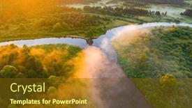  Presentation with rivers - PPT theme enhanced with confluence-of-the-nioman background and a tawny brown colored foreground