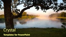  Presentation with rivers - Amazing presentation design having confluence-of-the-nioman backdrop and a wine colored foreground