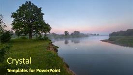  Presentation with rivers - Presentation design with confluence-of-the-nioman background and a tawny brown colored foreground