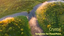  Presentation with rivers - Theme featuring confluence-of-the-nioman background and a tawny brown colored foreground