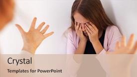  Presentation with stand - Colorful presentation theme enhanced with confrontation - mother confront teenager daughter backdrop and a lemonade colored foreground