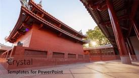  Presentation with taiwan - Presentation with confucius-temple-in-tainan-taiwan background and a  colored foreground