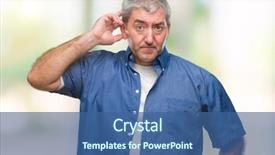  Presentation with thinking brain - Theme having confuse and wonder about question background and a ocean colored foreground