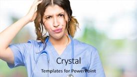  Presentation with autoimmune disease medical concept - Slides enhanced with confuse and wonder about question background and a  colored foreground