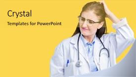  Presentation with autoimmune disease medical concept - Amazing presentation theme having confuse and wonder about question backdrop and a yellow colored foreground