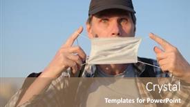  Presentation with clothing - Amazing slide deck having confused-caucasian-man-in-casual backdrop and a coral colored foreground