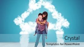  Presentation with acting - Amazing PPT theme having confused fake doctor acting like a clown because he can't understand the results of a treatment backdrop and a light blue colored foreground