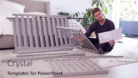  Presentation with self - Audience pleasing presentation consisting of confused-father-to-be-looking backdrop and a light gray colored foreground