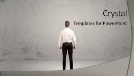  Presentation with sales strategy - Colorful PPT theme enhanced with confused sales person having backdrop and a light gray colored foreground