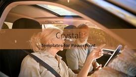  Presentation with lost - Presentation having confused-senior-couple-on-day background and a coral colored foreground