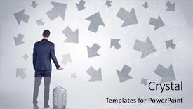  Presentation with welcome back 2020 - Theme with confusion free - businessman with back walking away background and a  colored foreground