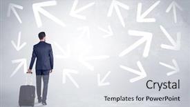  Presentation with walking - Audience pleasing PPT layouts consisting of confusion free - businessman with back walking away backdrop and a light gray colored foreground